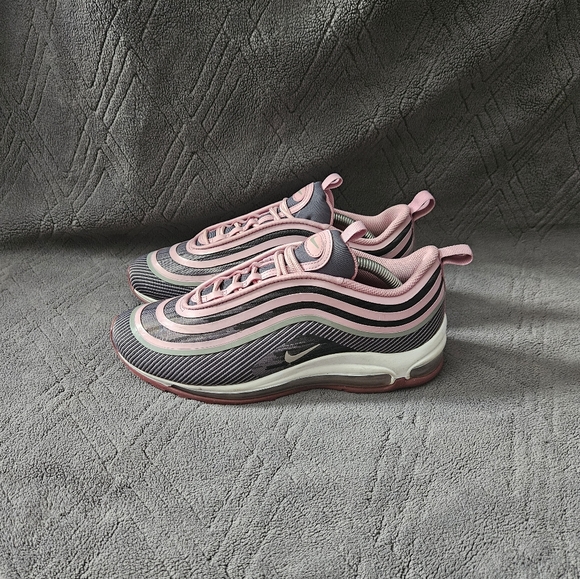 Nike Air Max 97 Ultra Shoes Girls Sz 7Y Pink Black Athletic Sneakers. - Picture 2 of 9